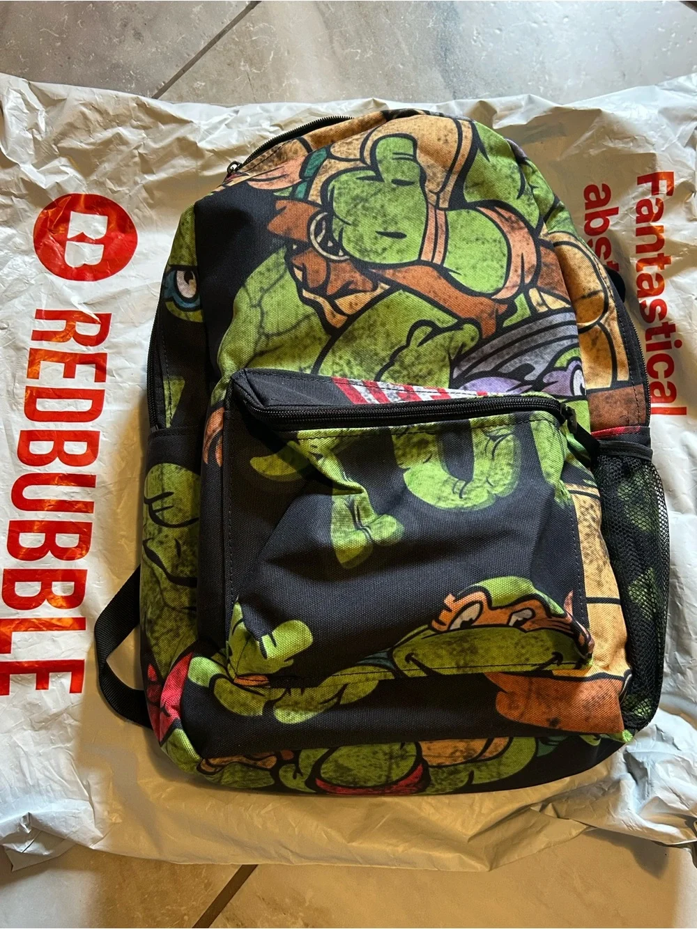 Teenage Mutant Ninja Turtles Green Graphic Backpack - Unbranded